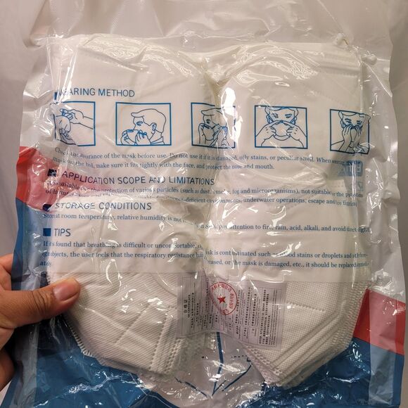 Apepal KN95 Protective 5 Layers Face Mask  Disposable Mask White 50 Pcs Pack - Picture 5 of 5